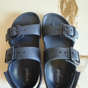 Cat & Jack Navy Double Buckle Sandals